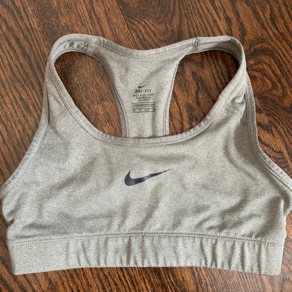XS Grey Nike Swoosh Sports Bra